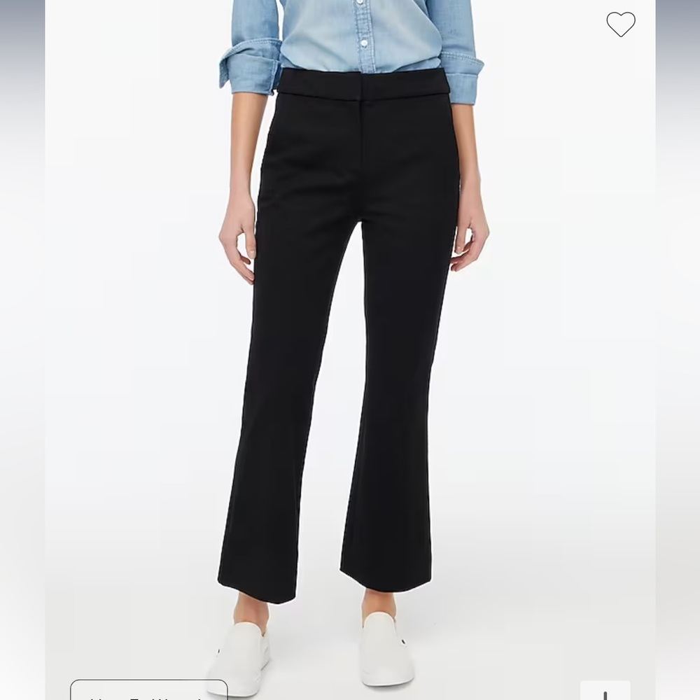 J crew Factory -teddie Kelsey flare pant (Black)